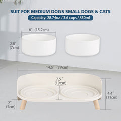 AHX soporte ergonómico alto para perro promueve postura cómoda durante las comidas.