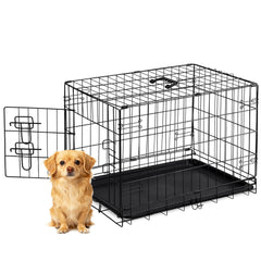 Aidoly jaula para perro de 24 pulgadas con puerta única, ideal para entrenamiento en interiores.