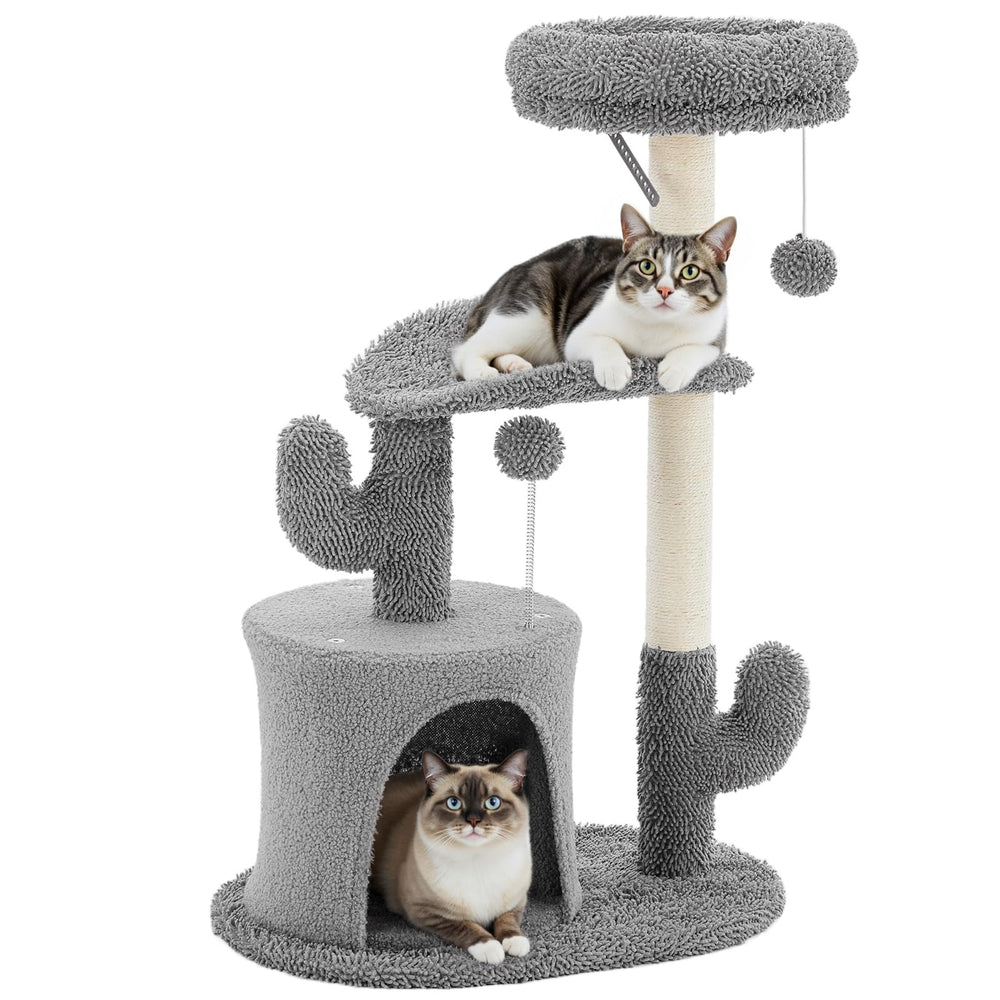 Aidoly torre-gato-33-pulgadas multi-niveles para trepar y descansar cómodamente.
