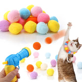 AIERSA lanzador de bolas para gatos en interiores, fomenta juego activo.