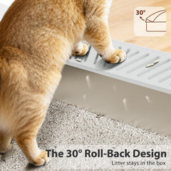 Caja de arena de acero inoxidable AIPERRO, diseño duradero y fácil de limpiar
