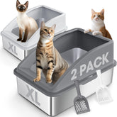 Caja AIPERRO XL con tapa, ideal para gatos grandes y reducción de proyección de arena