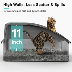 Caja de arena XL AIPERRO 23x15x11 para gatos grandes.
