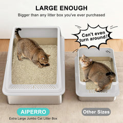 AIPERRO interior espacioso para multi-gatos, facilita movimiento y comodidad.