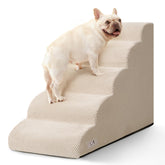 Airpanda: pasos para perro con tres escalones, sube a la cama alta con estabilidad.