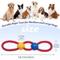 Aitmexcn Cuerda resistente para perros medianos: aguanta mordidas intensas y reduce desgaste.