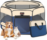 Jaula de juego Aivituvin, plegable, ideal para viajar y guardar fácilmente.