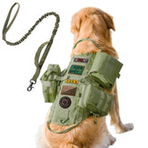 AIWAI arnés táctico con bolsas desmontables, ideal para senderismo con perros.