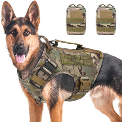 AIWAI Mochila canina táctico con bolsas laterales para organización de accesorios de entrenamiento