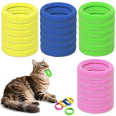 AKAIXI Juguetes para gatos: conjunto de 24 piezas coloridas para juego diario.