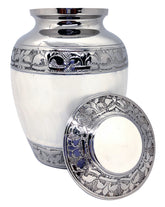 AKANKSHA ARTS urna cremacion laton blanca 6x4: diseño elegante y duradero para conmemorar