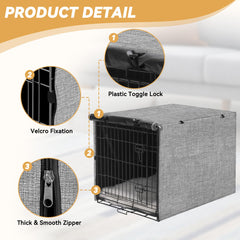 Funda Akinerri con ventilación y enrollable para jaula de perro