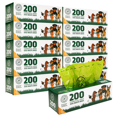 ALAGPRO: caja de 10 rollos de bolsas para desechos caninos, ideal para estaciones públicas.