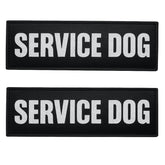 Parche reflectivo ALBCORP para perro de servicio, mejora la visibilidad nocturna.