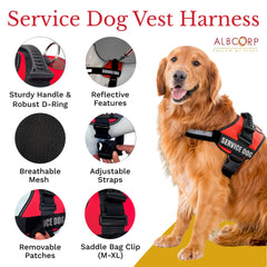 ALBCORP Service Dog Vest asa superior cercana para salidas públicas.