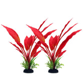 ALEGI plantas de seda para acuario rojas de 12 pulgadas aportan color suave.