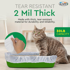 Bolsas Alfapet sin cordones para limpieza rápida.