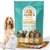 ALFIE'S TREATOS sardinas enteras al aire para masticar con Omega-3