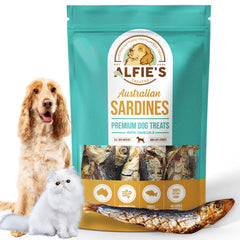 ALFIE'S TREATOS sardinas enteras al aire para masticar con Omega-3