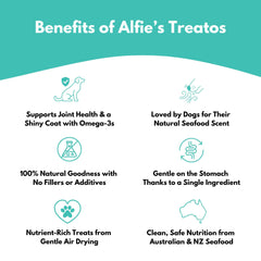 ALFIE'S TREATOS ingrediente único, sardinas australianas sin aditivos