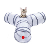 Alicedreamsky tĂşnel para gato, tres vĂas, ideal para explorar y ejercitarse.