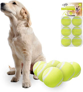 ALL FOR PAWS pelotas de tenis 2.5 pulgadas para perros, fáciles de ver y recoger.