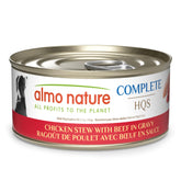Almo Nature HQS Complete lata con pollo y res, ideal para una comida completa