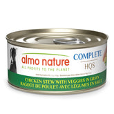 Almo Nature HQS estofado de pollo con verduras en lata, comida completa para perros.