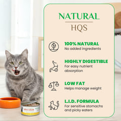 Almo Nature HQS Natural, trozos de atún blanco, complemento proteico para el gato.