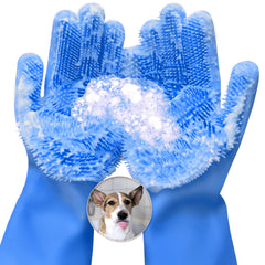 ALPENKOK guantes para baño de perro con cerdas suaves y masaje cómodo.