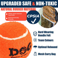 Bolas AMA SPORT para perros naranjas con rebote óptimo para juegos.