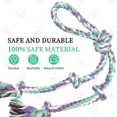 AmaCielo Juguete de cuerda resistente para mordidas en perros medianos y grandes.