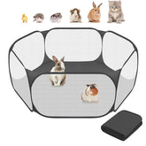 Amakunft jaula-juego-2-en-1 con tapete impermeable para juego seguro en casa.
