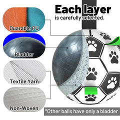 Detalle de las cintas de Amasiver, pelota para juego interactivo seguro.