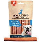 Amazing Dog Treats barrita colágeno, vista frontal, promueve mordisqueo saludable.