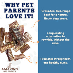 Amazing Dog Treats: cuidado dental con trachea de res para encias y dientes
