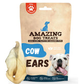 Amazing Dog Treats orejas de vaca gruesas para masticar y apoyar la salud dental