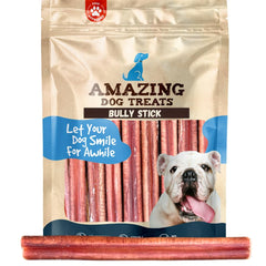 Amazing Dog Treats palitos bully 6 pulgadas mediano para perros, snack proteico.