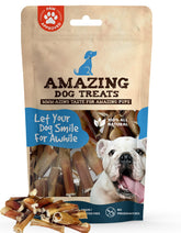 Amazing Dog Treats: palitos de res en empaque, opción premium para perros.