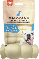 Amazing Dog Treats rollos-carrillera-res-5-6-pulgadas: snack duradero para masticadores fuertes.