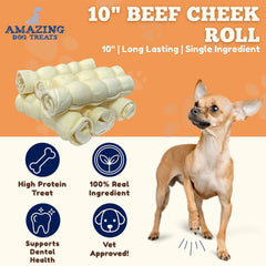 Amazing Dog Treats rollos de res para masticar, promueven entretenimiento y satisfacción