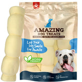 Amazing Dog Treats: rollos de carrillo de res 10 pulgadas en empaque, ideal para masticación prolongada.