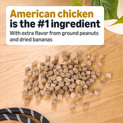 Etiqueta Amazon Basics destaca pollo americano como ingrediente principal
