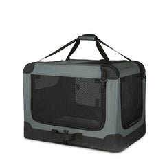 Jaula portátil Amazon Basics para mascotas con 4 puertas, transporte cómodo