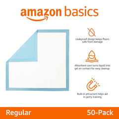 Superficie de secado rápido en almohadillas Amazon Basics para entrenamiento.