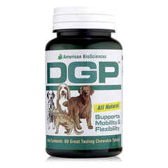 American BioSciences DGP, frasco frontal, apoyo articular natural para perros activos.