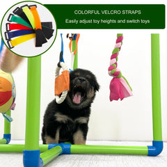 Amlmpet Puppy Play Gym: 9 juguetes variados para mantener su interés y tiempo de juego.