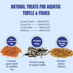 Amzey Tortuga Medley en porciones pequeñas, fácil de alimentar para tortugas.