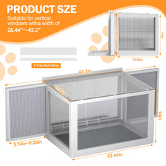 AMZOSS Catio se ajusta a ventanas verticales sin herramientas