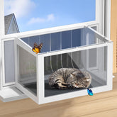 AMZOSS Catio de ventana muestra vista panorámica para felinos en casa